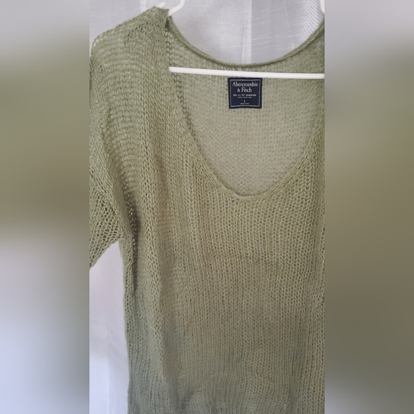 Abercrombie & Fitch Loose Knit Scoop Neck Sweater | L - Picture 4 of 4